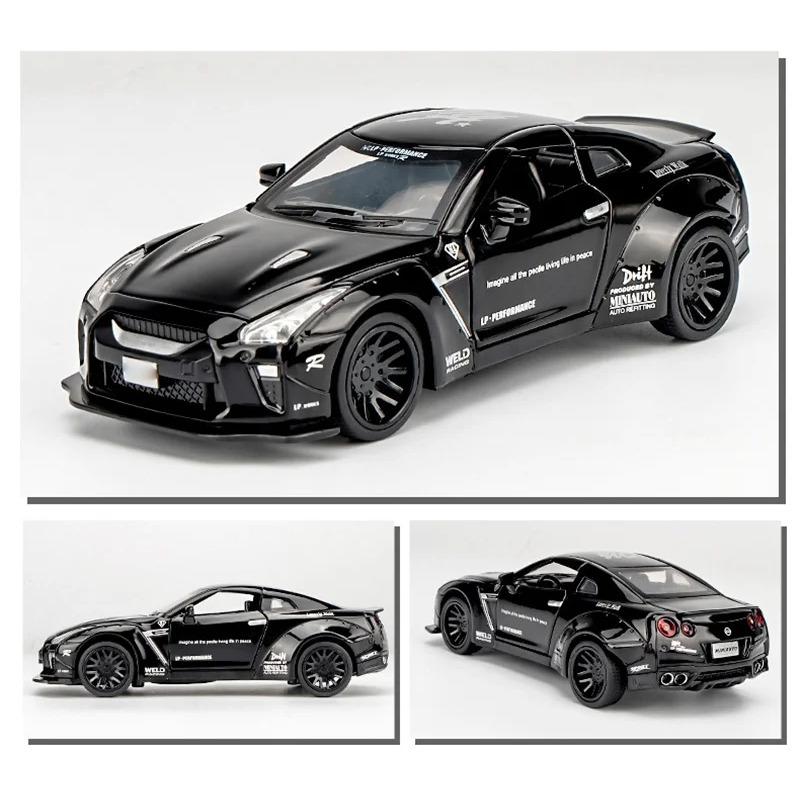 1/32 NISSAN GTR Race Legering Bilmodell Diecasts og leketøy Kjøretøy Lekebiler Gratis frakt Barneleker for barn Gaver Gutteleke