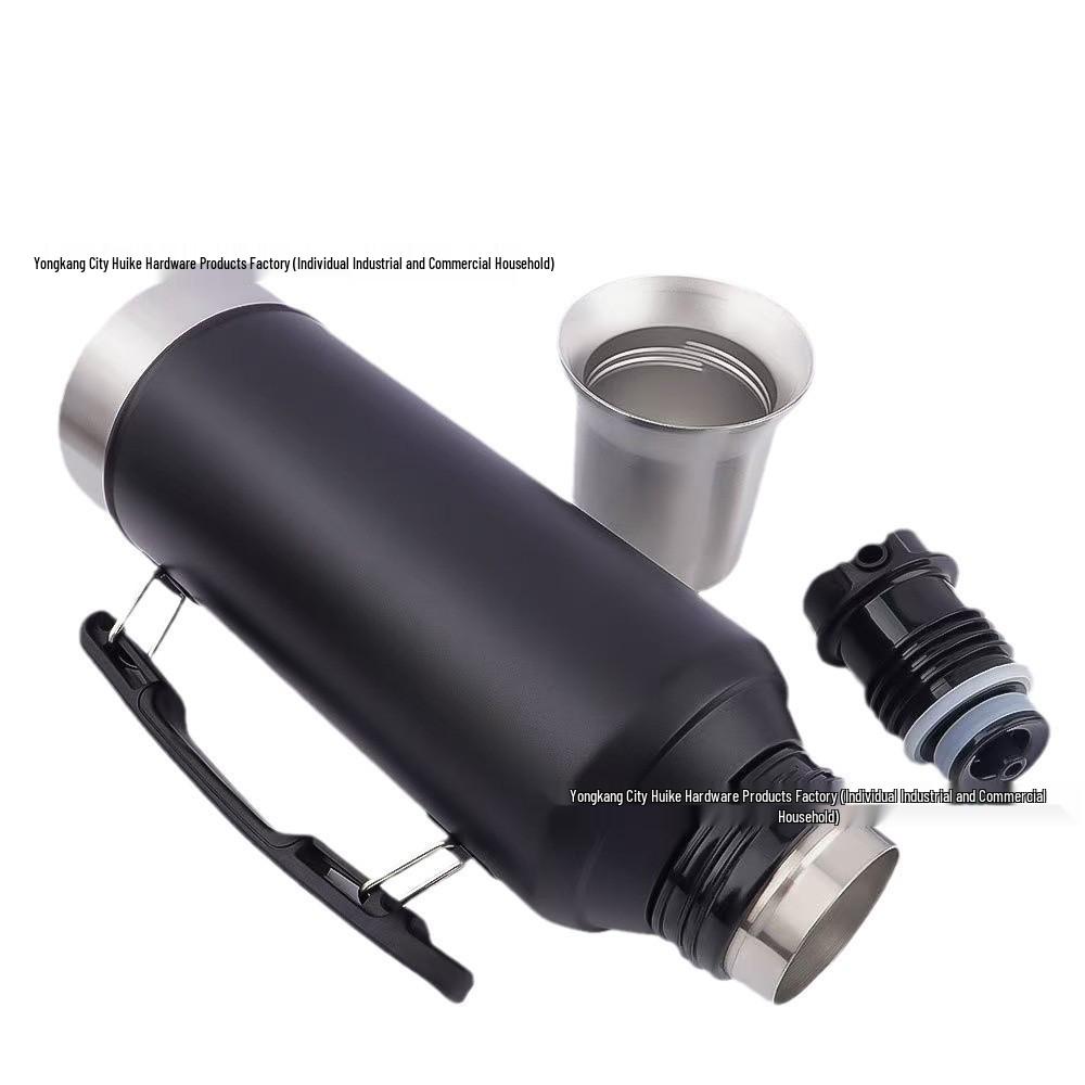 304 Stainless Steel Insulated Travel Cup with Handle - Large Capacity Hot Water Bottle