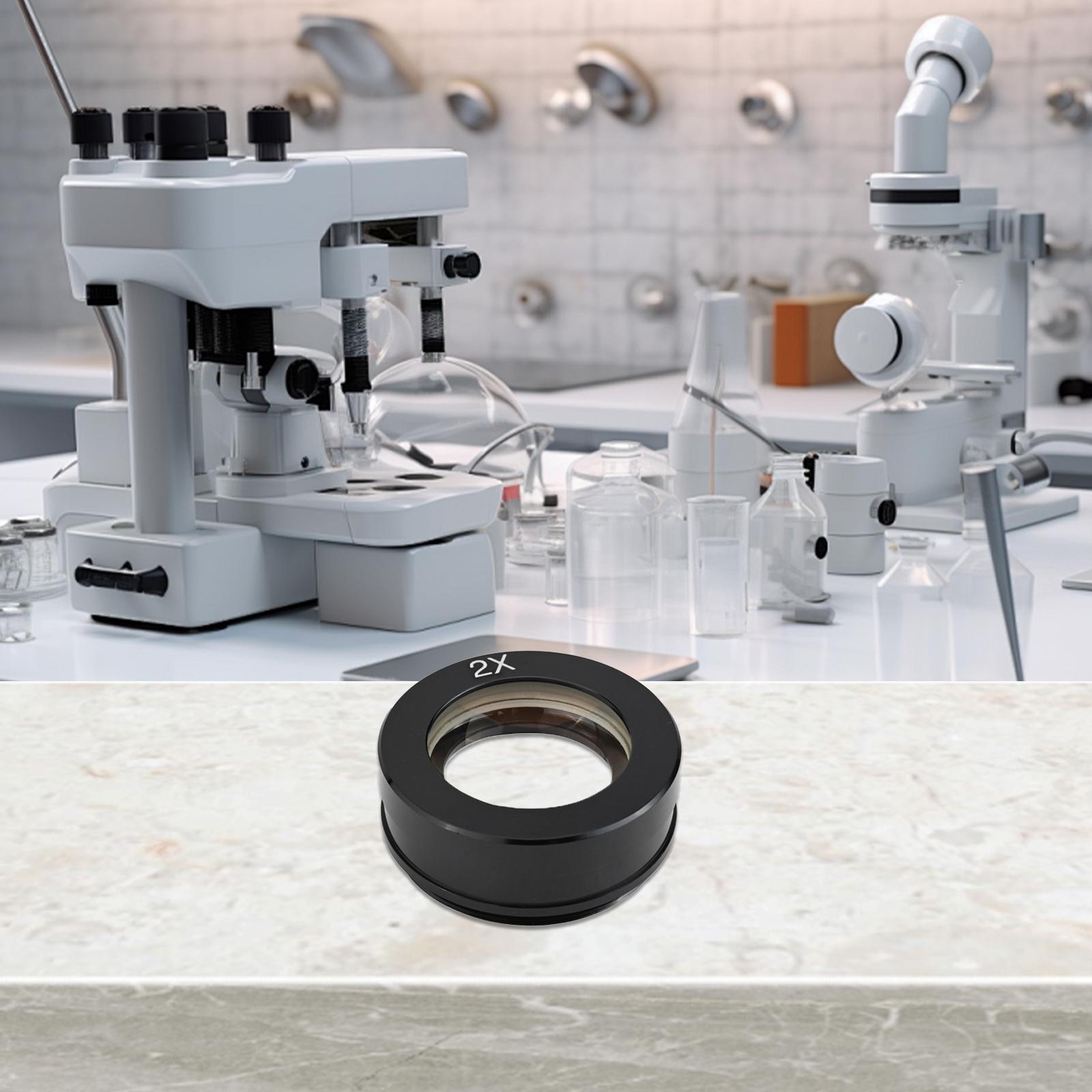 

Stereo Microscope Accessory Aluminum Alloy For Barlow Lens Available in Various Magnifications with Secure Fit 0.3X