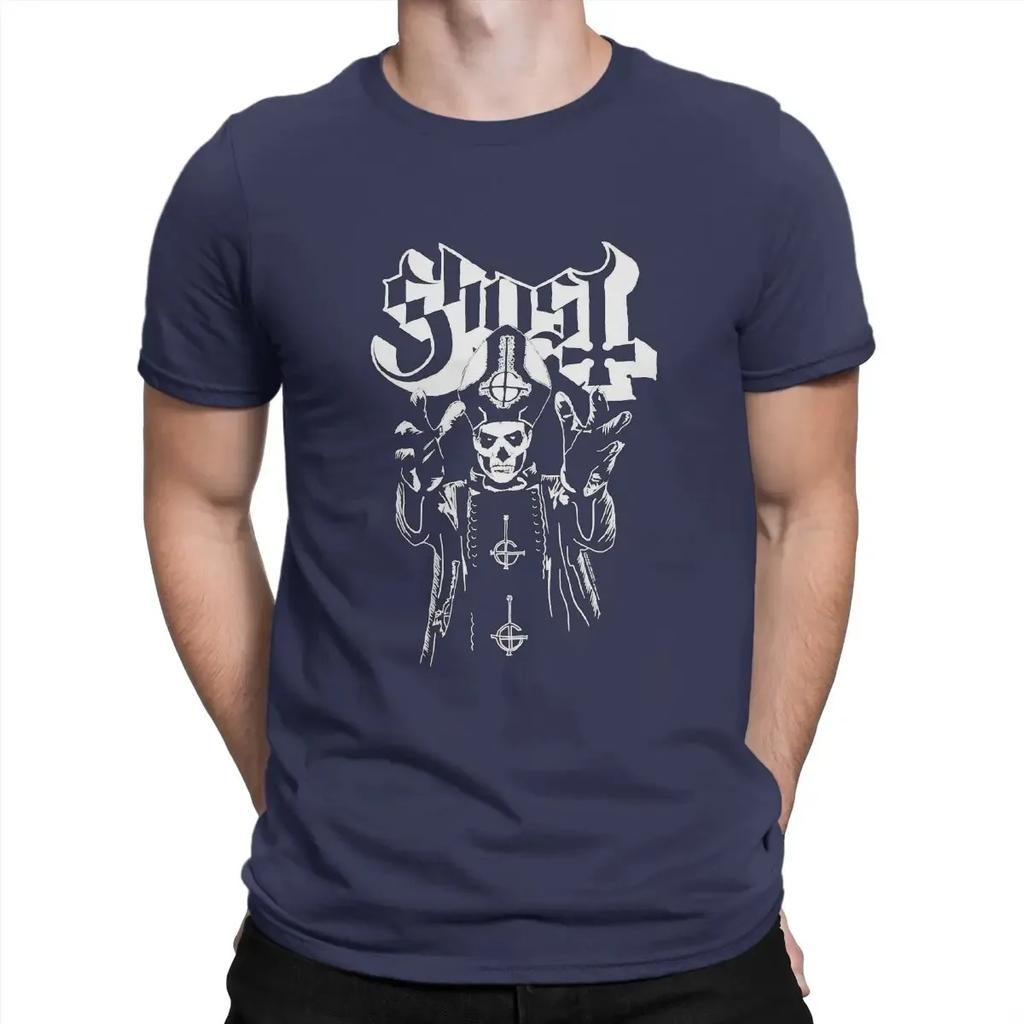 Men Papa Emeritus Ghost Ghost B C T Shirt Ghost BC Cotton Tops Vintage Short Sleeve Round Neck Tees New Arrival T-Shirts