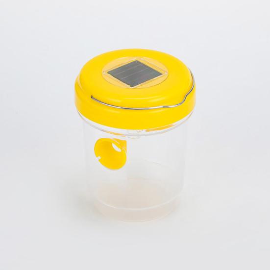 2/4Pcs Outdoor Hanging Wasp Trap Solar Powered Hornet Bee Catcher with UV LED Light Reusable Outside Garden Patio Yellow Jacket Trap Bottle