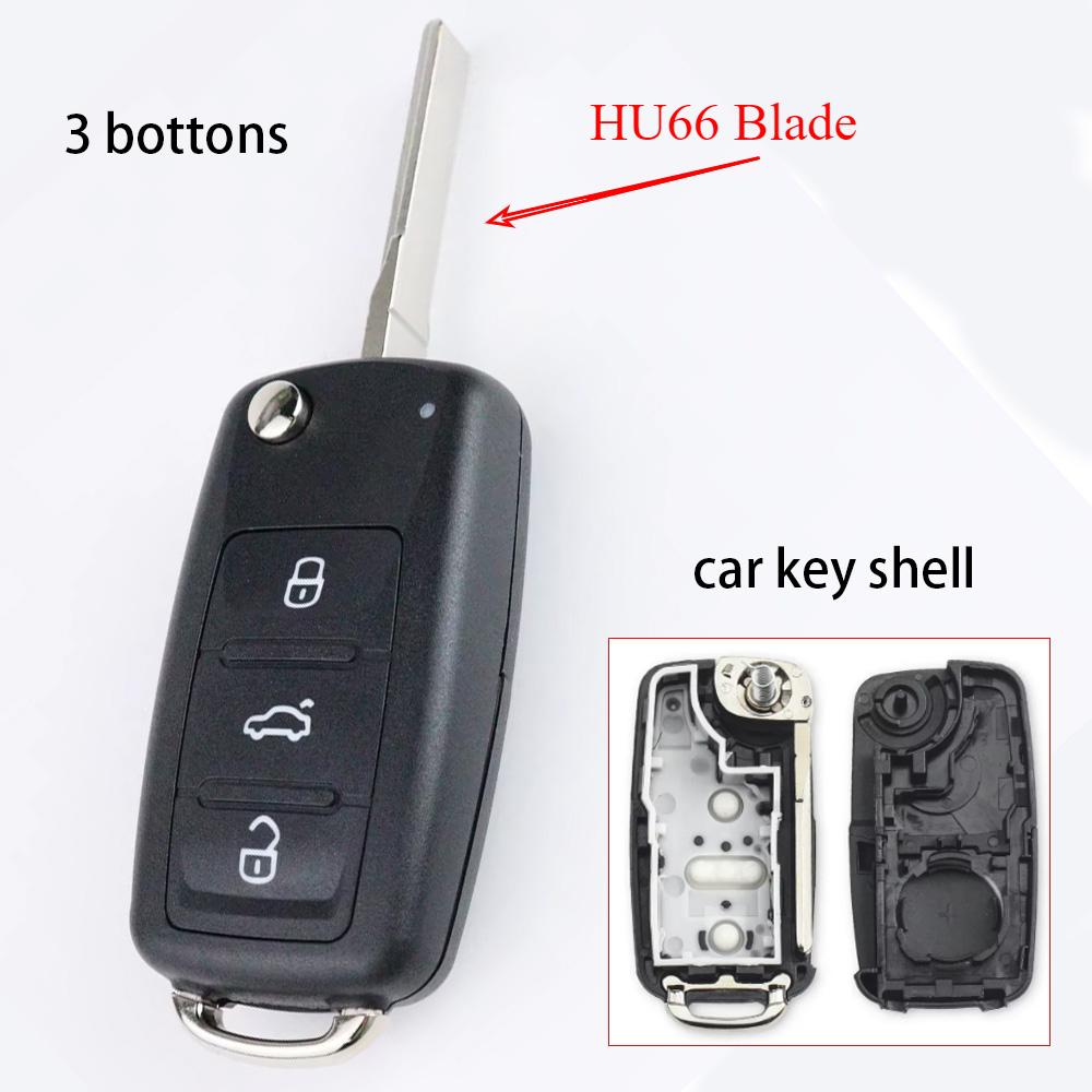 Upgrade Car Key Fob Case Shell Housing For Skoda Seat B5 Mk6 Caddy Tiguan Octavia For Volkswagen Jetta Golf Polo Passat Beetle