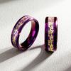 Jewelry Inlaid with Dragon and Phoenix Pattern Purple Nine Purple Fire Ring Couple Ring Bracelet