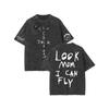 Camiseta Oversize Para Hombres Mujeres HipHop Camisetas Lavadas cactus jack Manga Corta Tops de Regalo look mom i can fly K39