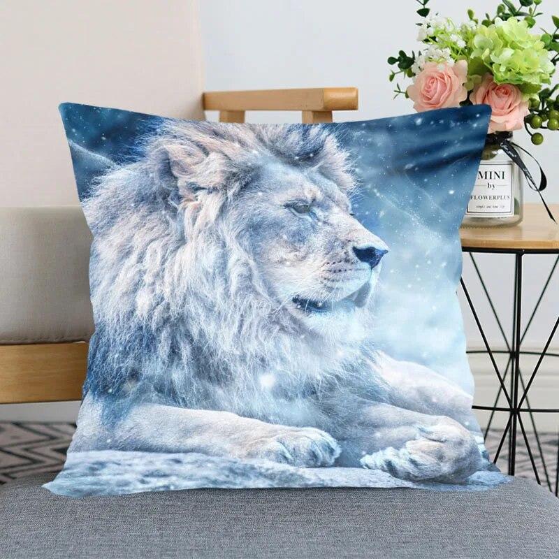 New Arrival Lion Animal Pillowcase Home Decoration  Invisible Zipper