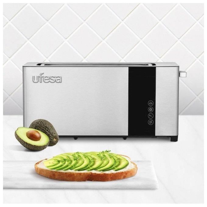 Grille-Pain - Ufesa - Plus Delux - Acier Inox - 1050W - 1 Fente Extra Large