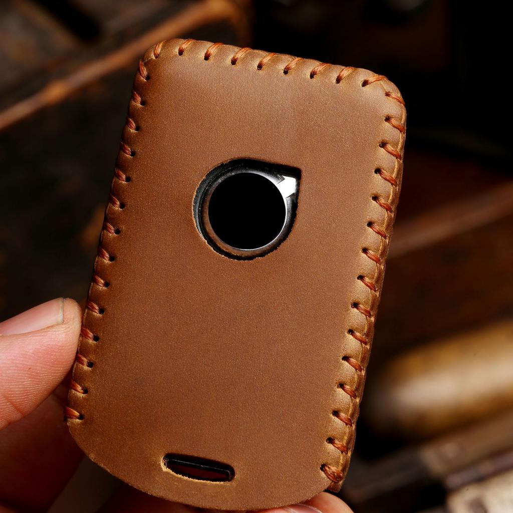 Suitable for Volvo Key Case S90 Leather XC90 Handmade XC60 Shell Ring S60 Car Key Case