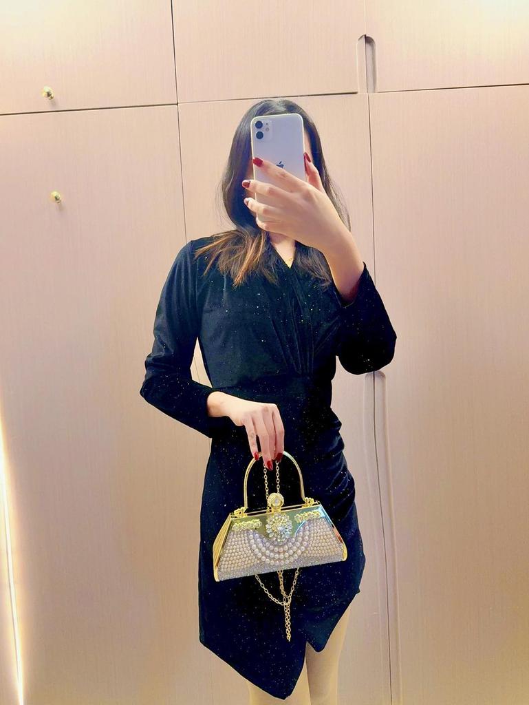 European and American Diamond-Embellished Handbags – Versatile Crossbody and Evening Bags for Celebrities and Special Occasions.