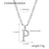 Simple Light Luxury Titanium Steel 26 Letter Necklace Niche Non-Fading Necklace Gold Tree Pattern Jewelry