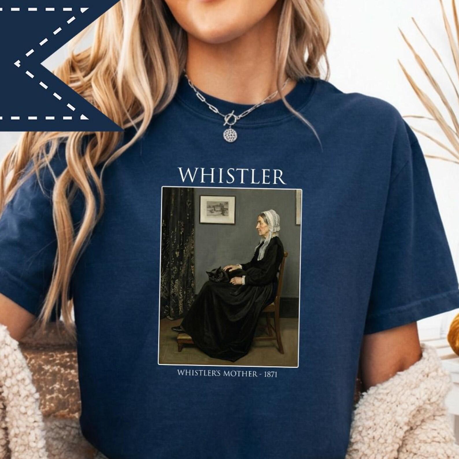 Whistler s Mother Cat Shirt, Vintage Art Tee, Black Cat Shirt, Aesthetic Painting Tee, Funny Art Lover Tee S