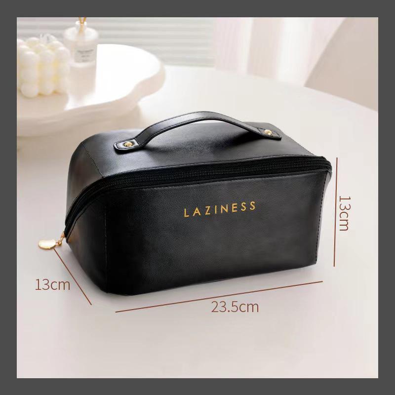 New Ladies Cosmetic Bag PU Leather Pillow Bag Female Portable Travel Make up Bag Large Capacity Cosmetic Bag Storage Organizer