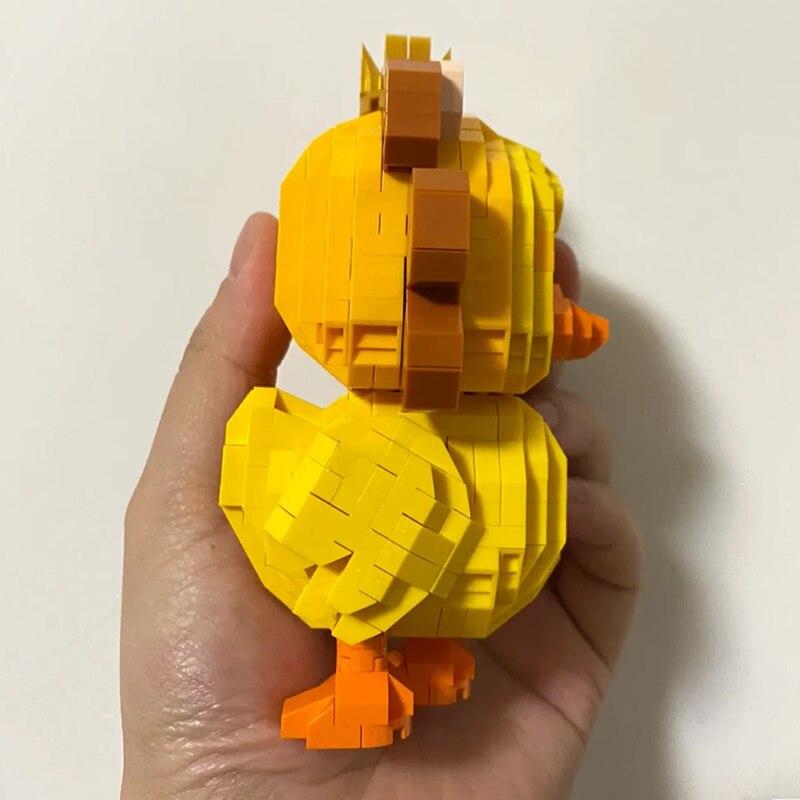97055 Zodiac Leo Duck Animal Constellation Pet Doll Model DIY Mini Diamond Blocks Bricks Building Toy for Children No Box