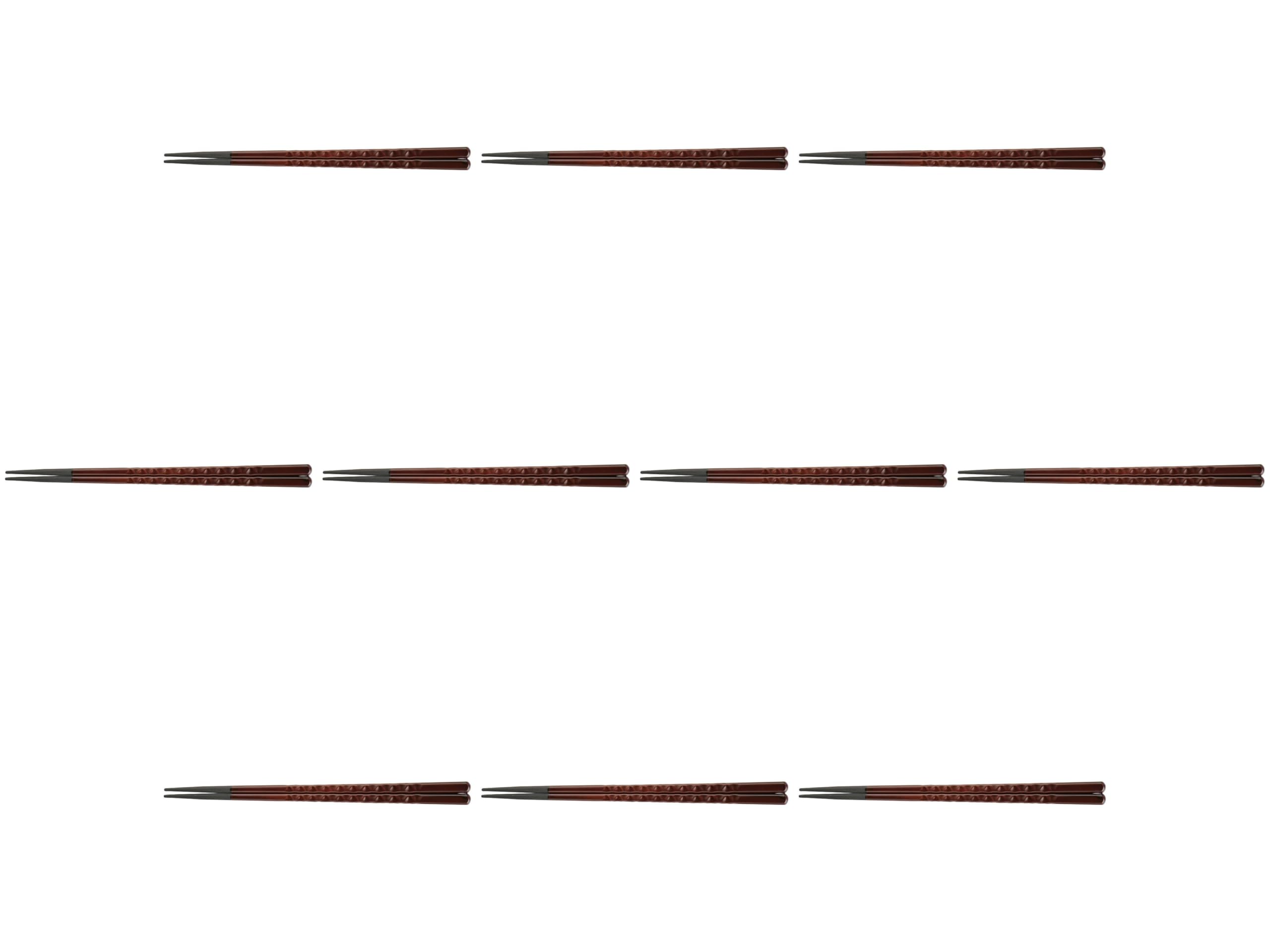 

Set of 10 Tortoise Shell Teak x x Wooden Chopsticks by Setomonohonpo Chopsticks, 22.6cm, (Two Coats) [22.6 0.9 0.9cm]