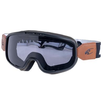 Komine Motorcycle Glasses UV Genuine Smoke Free HK-500 Goggles, Compatible, 99% Protection, Leather, Black,