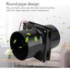 6in Solar Powered Exhaust Fan, ABS Solar Panel Powered Fan Kit, Solar Exhaust Vent Fan Ventilator for Round Pipe for Pet House Chicken Coop RV