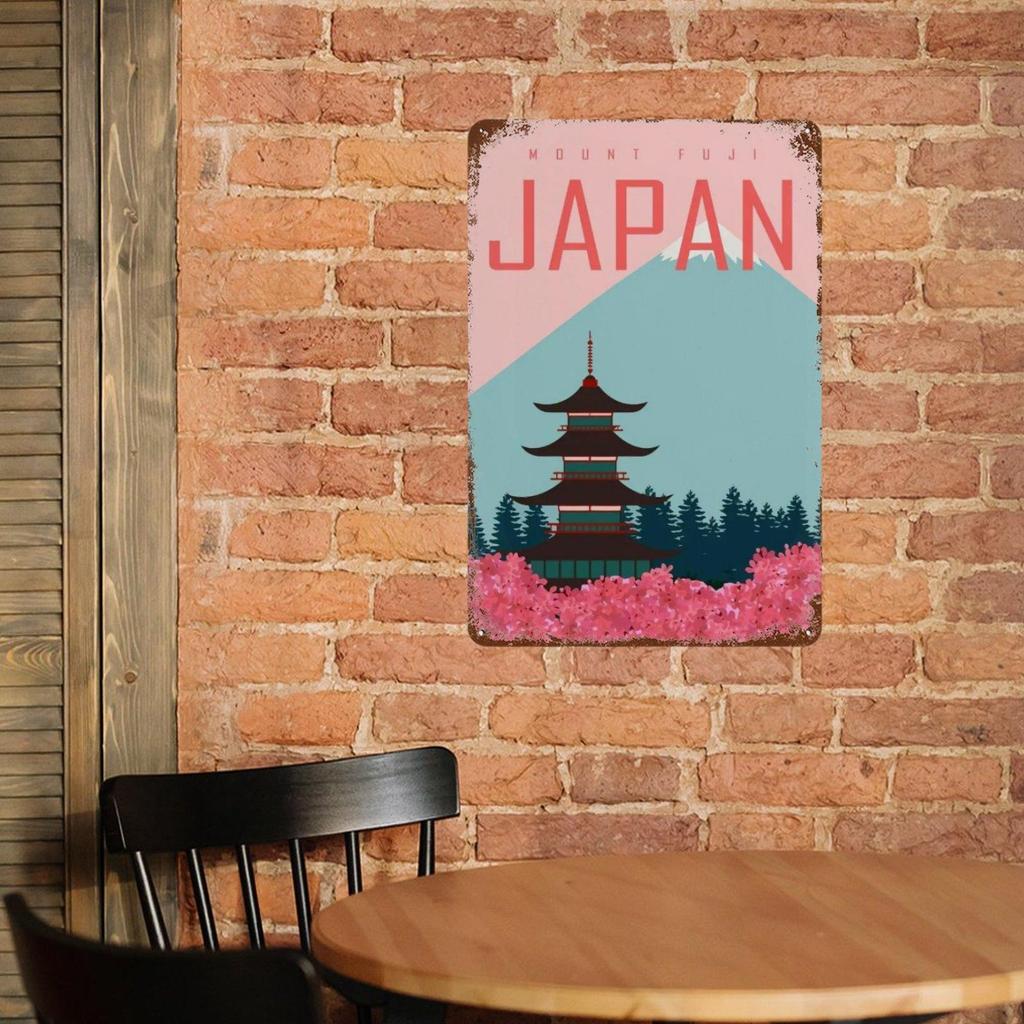 Vintage Japan Art Metal Tin Sign Yayoi Kusama Poster Plaque Katsushika Hokusai Wall Art for Room Club Man Cave Bar Home Decor