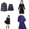 Halloween Wednesday Addams Role Playing Adult School Uniform Costume Set For Girls And Women