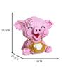 Cute Pink Pig Micro Mini 3D Puzzle Blocks - DIY Stress Relief Creative Building Toy, Zodiac Animal Desk Decor Model for Adults