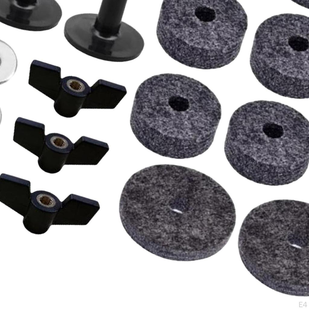 21 Becken mit Flügelmuttern und Unterlegscheiben für Schlagzeugzubehör