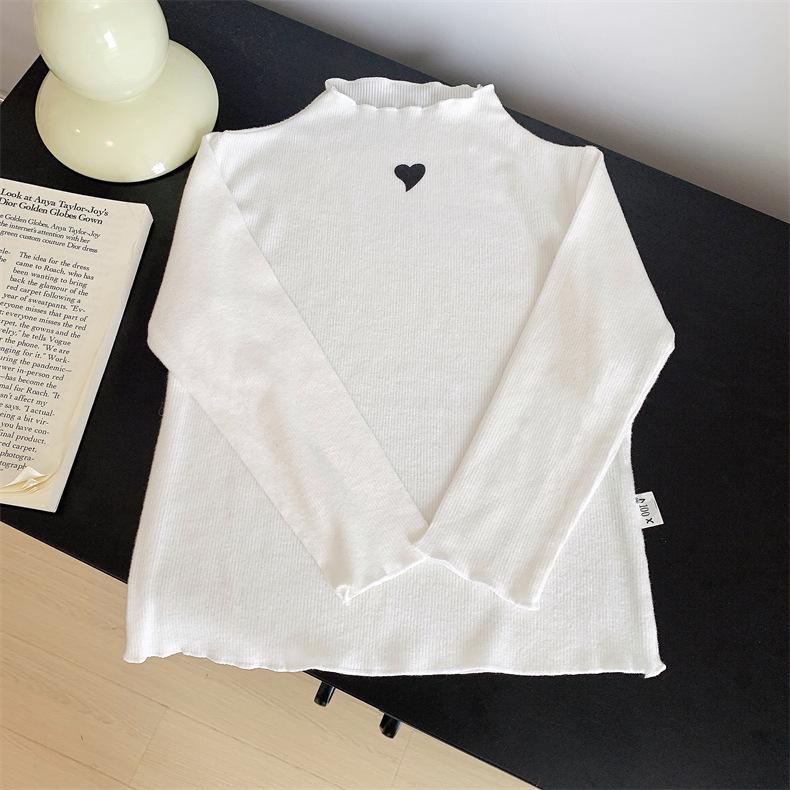 Girls' Velvet Long-Sleeve Mock Neck Base Layer Top