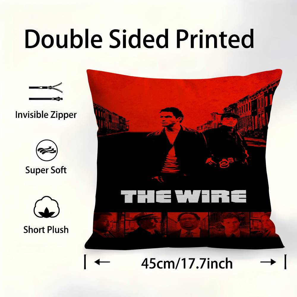 The Wire Movie Pillowcase Toon Gift Cushion Cover Bedroom Home Sofa Chair Seat Decor Pillow Case