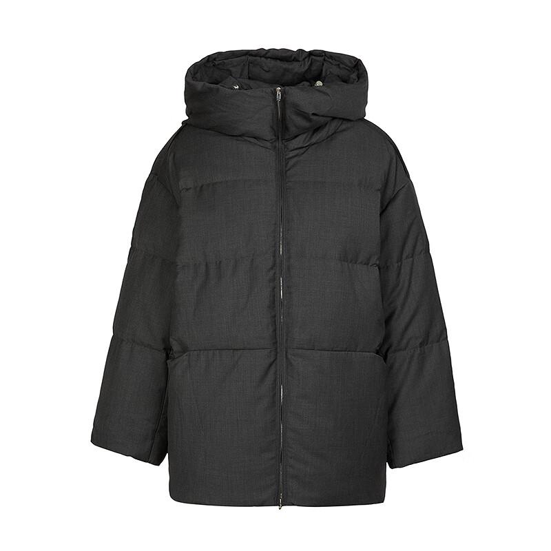 LESS 2025 Winter Casual Stand-Collar White Duck Down Jacket