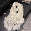 Scialle in Seta Oro Tencel Cotone Seta Moda Donna Versatile Imitazione Seta Sottile Farfalla Lunga Sciarpa da Spiaggia Sciarpa