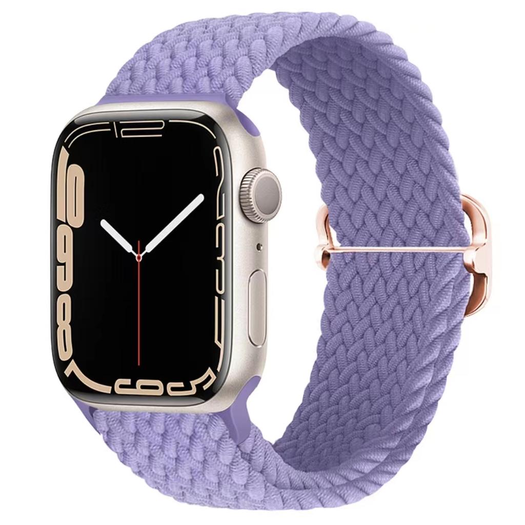 Braided Loop Strap for Apple Watch Band 44mm 40mm 49mm 45mm 41mm 46mm 42 38mm Nylon Bracelet iWatch Series Ultra 10 9 8 7 6 5 SE