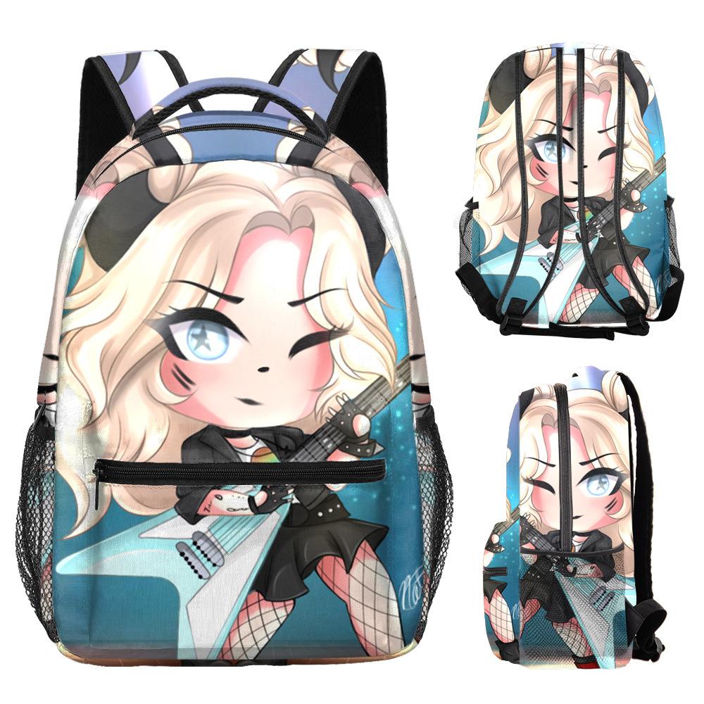 Cartoon Novelty Kpop Youthful School Bags Unisex Gacha Life Travel Bags 3D Print Oxford Waterproof Notebook Shoulder Backpacks