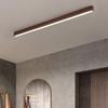 Wood LED Ceiling Lamp Linear Flush Mount Ceiling Light Fixture Long Strip Dimmable Ceiling Light Farmhouse Ceiling Light for Hallway Balcony Entryway