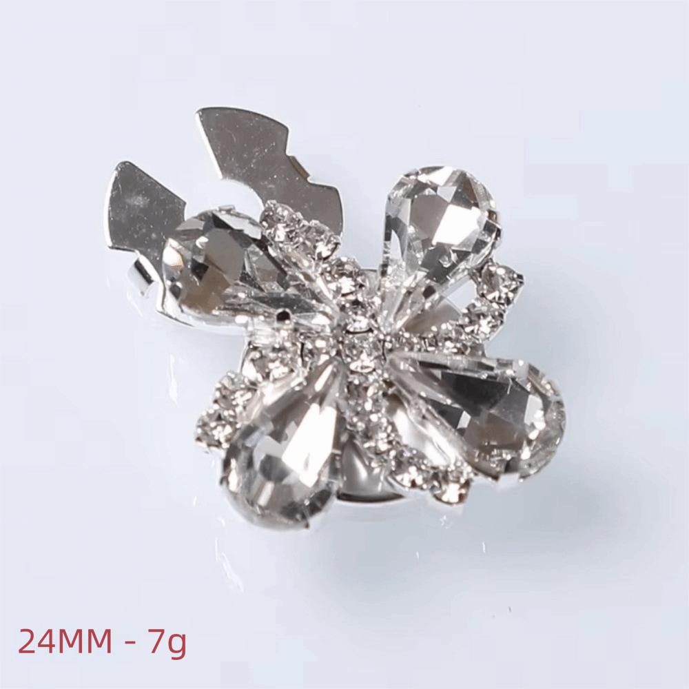 DIY Accessories Rhinestone Button Cover Detachable Clip-On Button  for Shirt Tuxedo Accessories