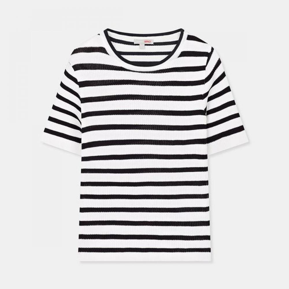 

[spao] STriped Ribbed Slim KniT Spkwc26g91 T Ivory/999