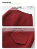 2024 Women's High Waist Red Angora Tweed Bodycon Midi Skirt - New Autumn/Winter Style