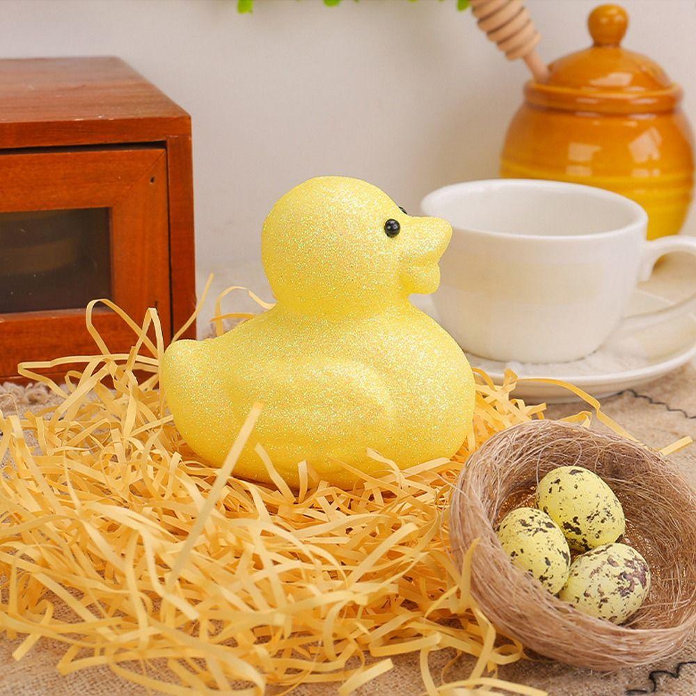 Colorful Easter Duck Ornament Set Foam Handmade Painted Egg Toy DIY Crafts Simulation Egg Bird Nest Happy Easter Decorations