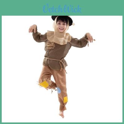 Novo Halloween Espantalho Mágico de Oz Verde Fantasia para Crianças Bonito e Adorável