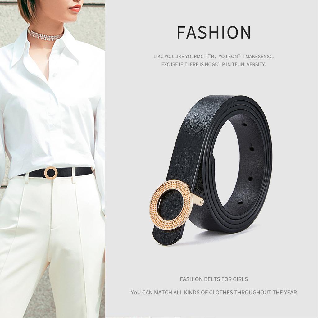 Women'S Belt, Leather Thin Belt, Retro Versatile Jeans With Women'S Skirt Decoration Women