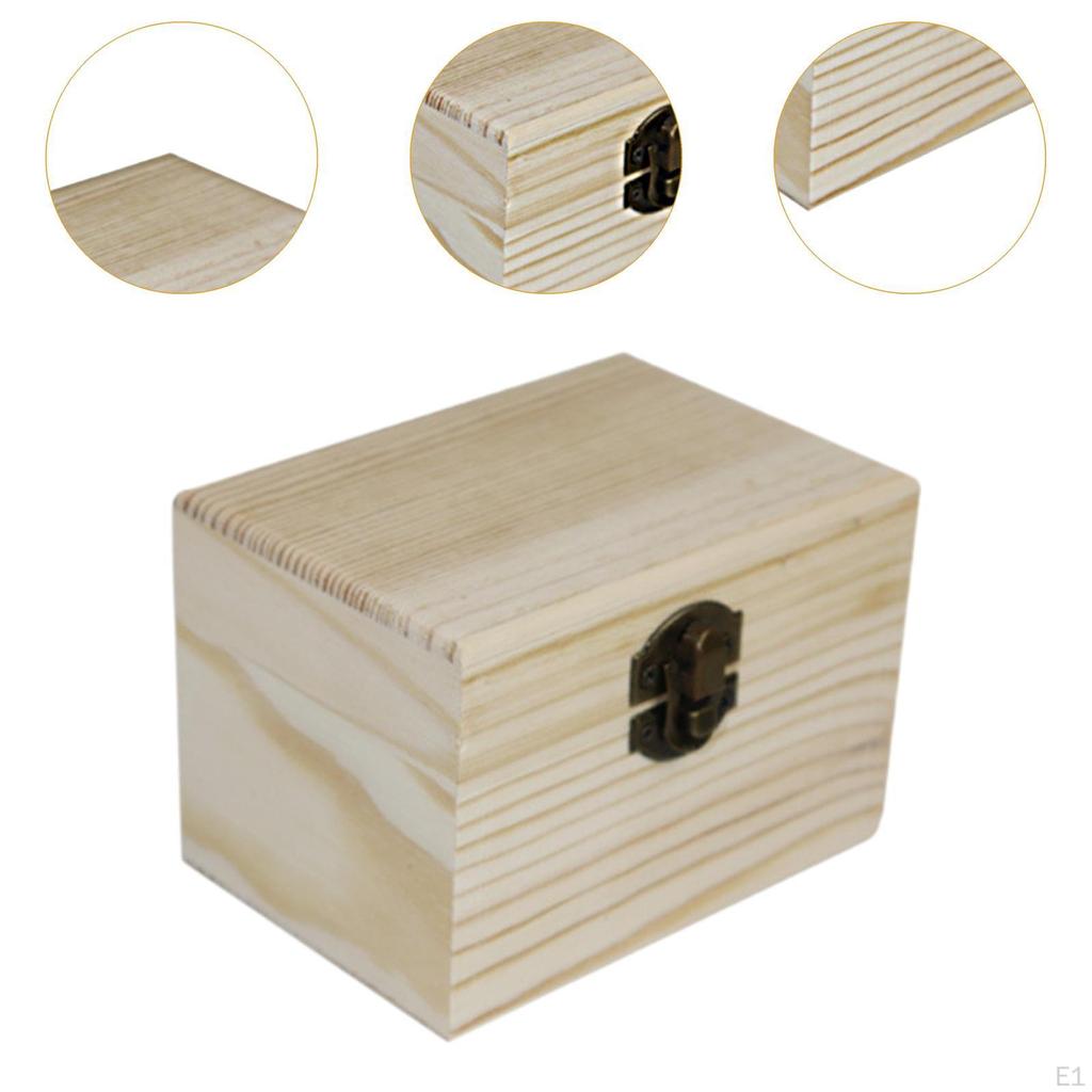 Wood Essential Oil Storage Box Display Case Keepsake Holds 6 Bottle