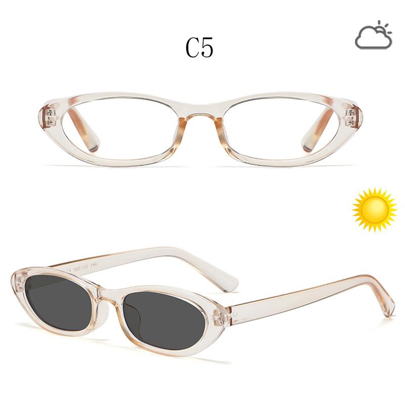 

Retro Anti Blue Ray Photochromic Glasses Women Oval Sunglasses Small Frames Eyeglasses Classic Clothing Accessories