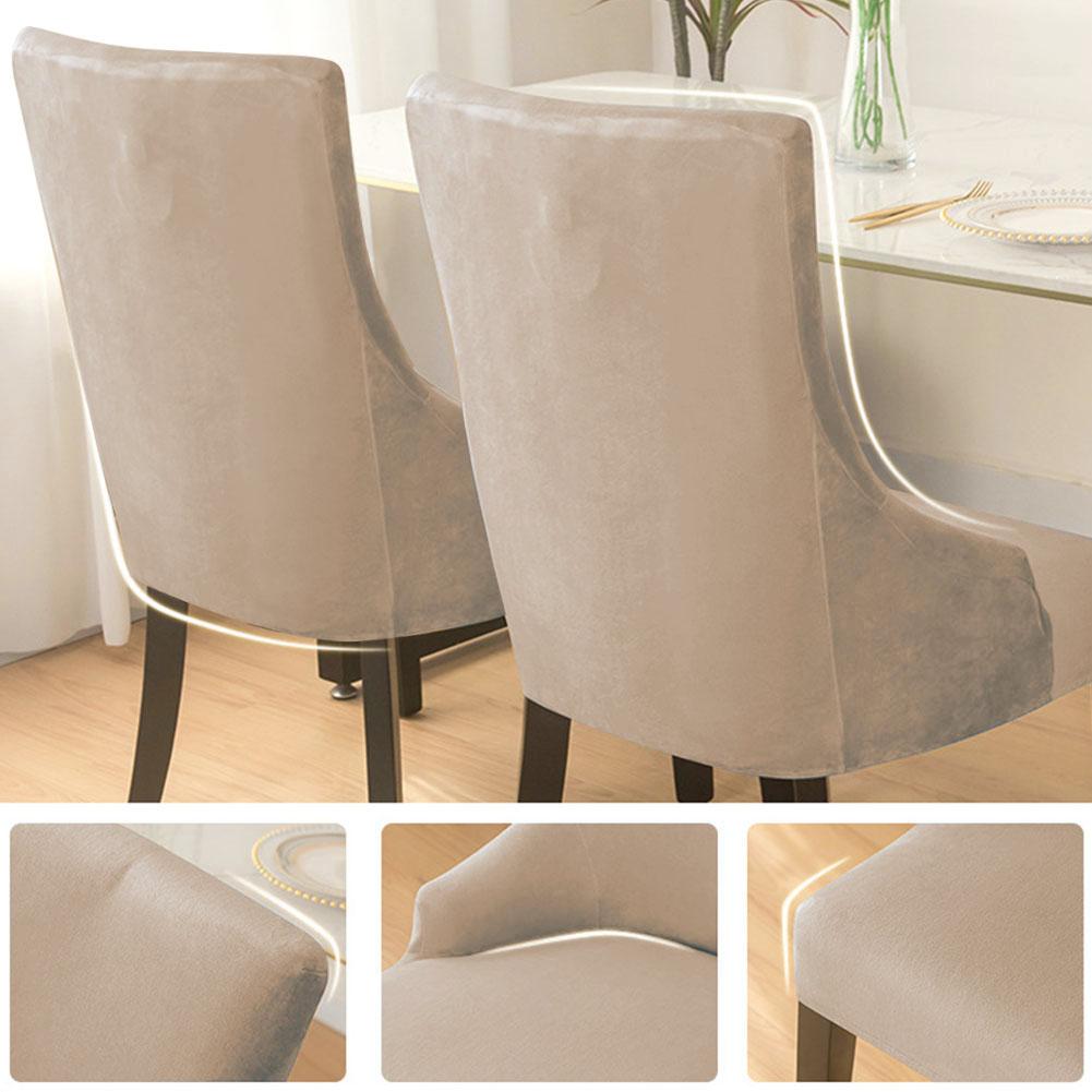 Elastic Armchair Cover Silver Fox Chair Cover Luxury Velvet Fabric Versatile Chair Accessory Elegant Dining Chair Cover