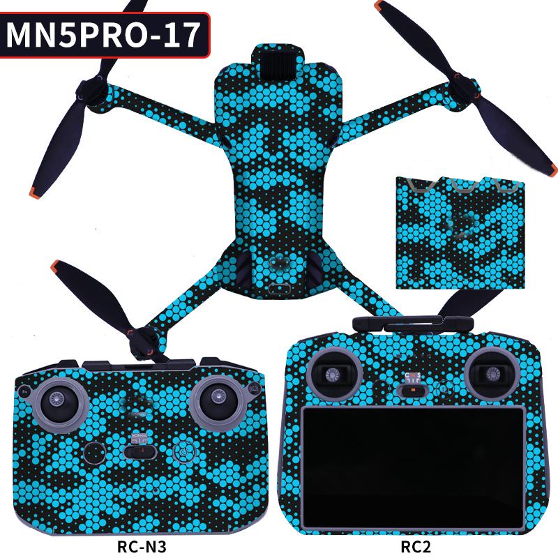 Decorative Sticker Kit for DJI Mini 5 Pro Waterproof Anti-Scratch Skin for Drone, Controller & Battery Manager
