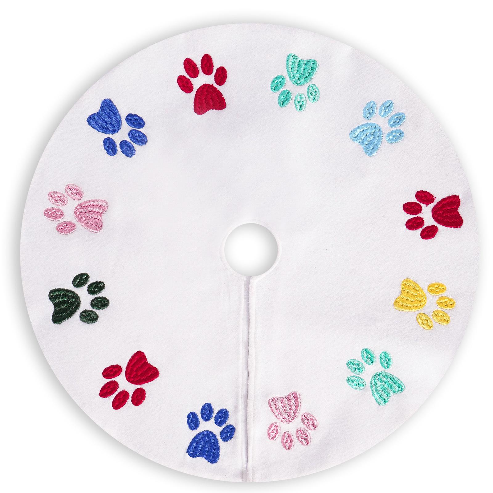 Mini Cute Dog Paw Christmas Tree Skirt & Apron Decoration