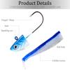 FTK Minnow Black Jig Head Fishing Bait Soft Pike Bait 5g/12g/25g Perch Fishing Soft Herring Bait Boat Yard Perch Bait