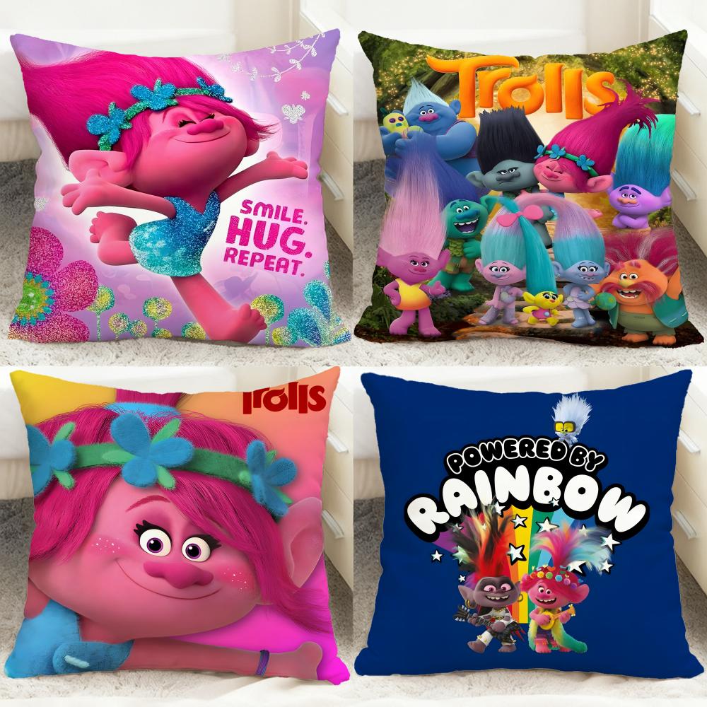 Anime Trolls Kuddfodral Bekvämt Vändbart Kuddfodral Perfekt för Bil Soffa Sovrum & Mer