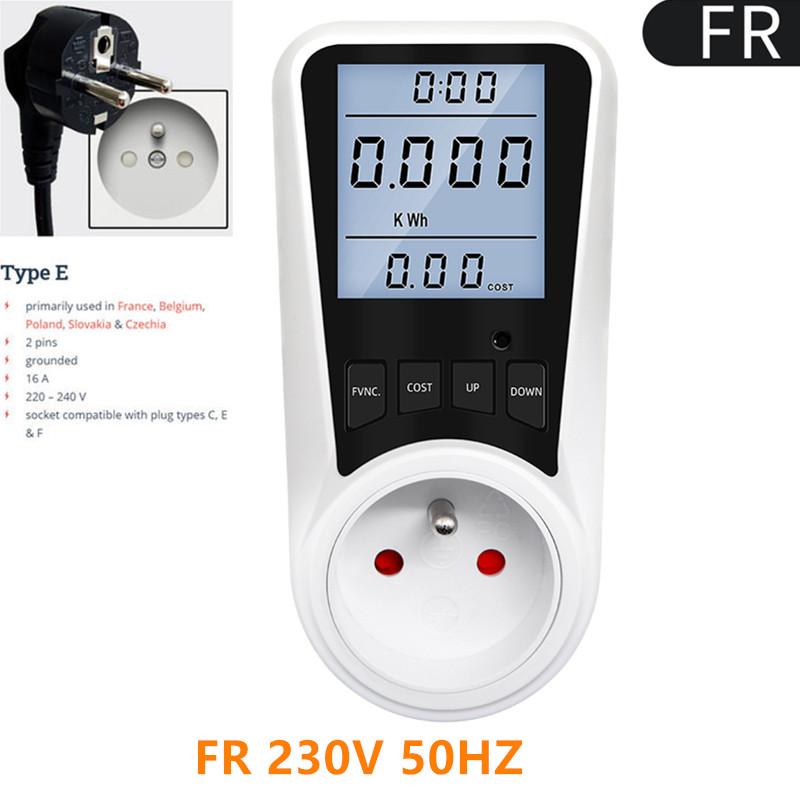 Energy Meter Digital Wattmeter Socket AC Power Meter Electric Consumption Power Kwh Wattage Monitor EU BR FR AU US UK IT TH Plug