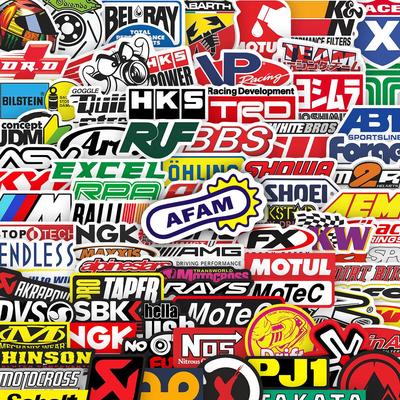 101 Sheet Car Logo Stickers for Journals, Laptops, DIY Decoration, PVC Material