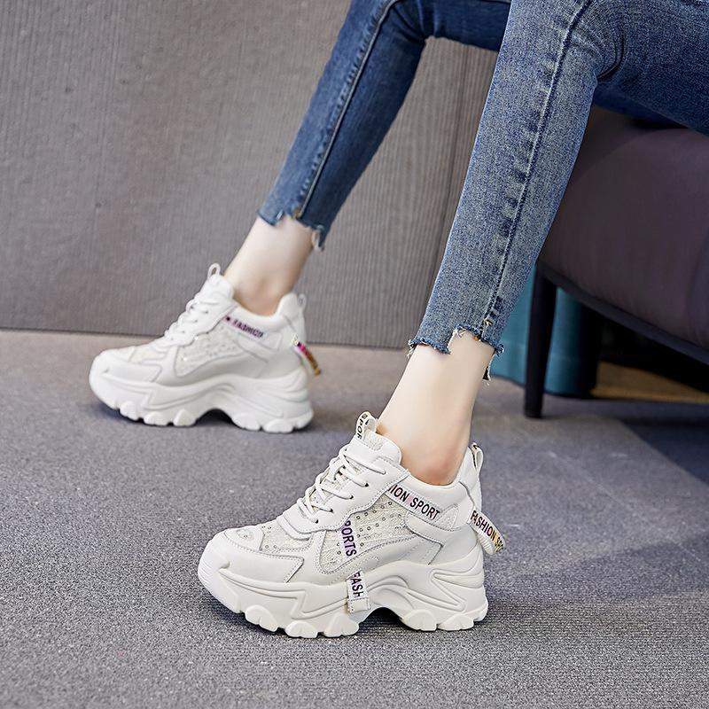 2021 Women's Lightweight Versatile Dad Sneakers - Trendy Thick-Sole Height-Boosting Casual Shoes