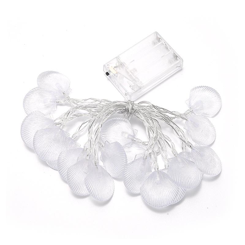 LED Seashells Light Garland Battery-operated Garland Christmas Ornament Wedding Party Xmas Tree New Year's Decor Fairy Light