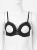 Womens Sexy Lingerie Lace Floral Sheer Hollow Out Wireless Unlined Bra Tops