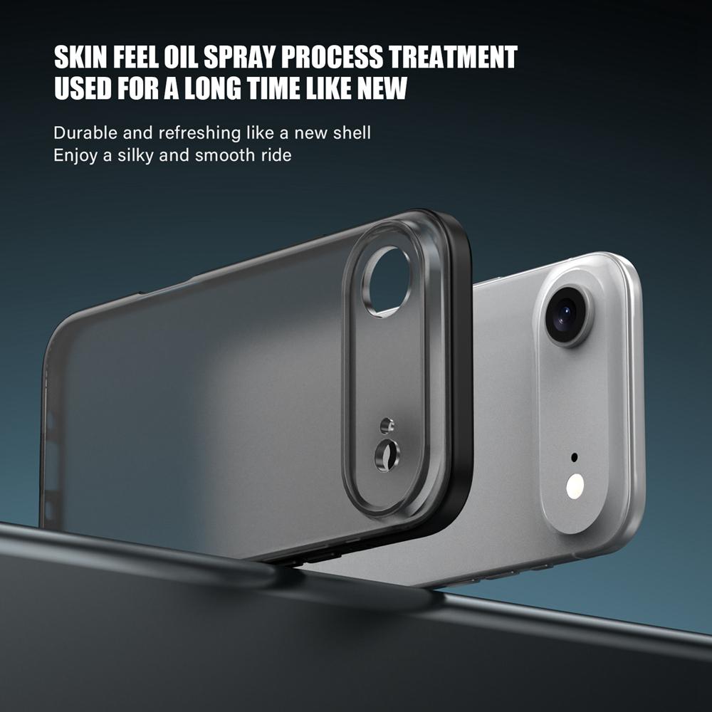 KEYSION Transparent Matte Case for iPhone 17 Air Translucent Soft Silicone+PC Shockproof Phone Back Cover for iPhone 17 Air 2025