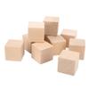10Pcs Unfinished Wooden Blocks 4cm Smooth Durable Sturdy Uniform Size Small Wood Cubes for Crafts DIY Home Decor